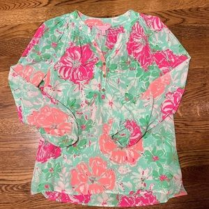Lilly Pulitzer silk Elsa top